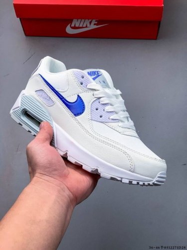 Company-Level! Nike Wmns Nike Air Max 90 Oreo Half-Padded Air Cushion Full-Leath
