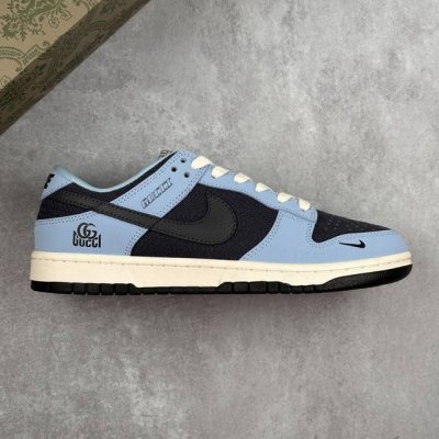 Local Core Private Nike Sb Dunk Low Gucci Joint --- Dark Blue And Black Splicing