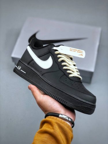 Nike Air Force 1'07 Low Black And White Hemp Rope Air Force One Low-Top Casual S