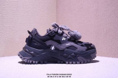 Fila Fusion Fila Tide Brand Bianco Hard Candy Comfortable Versatile Non-Slip Hei