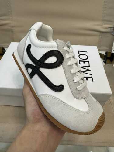 Loewe Agand Training Shoes, Influencer-Approved Leather Ballet-Inspired Color-Bl
