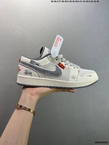 Company-Grade Nike Air Jordan 1 Low Custom Colorway Custom Aj Collaboration - Hi