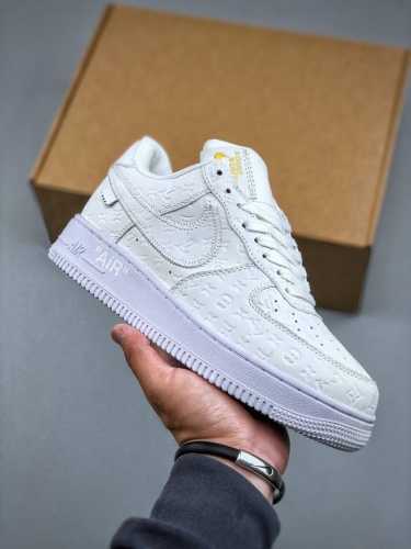 nike Air Force 1 '07 Low X Lv Trainer Sneaker Joint White Print Air Force One