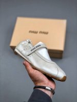 Miu Miu Early Spring New Arrival Runway New Arrival Slip-On Mary Jane Ballet Fla