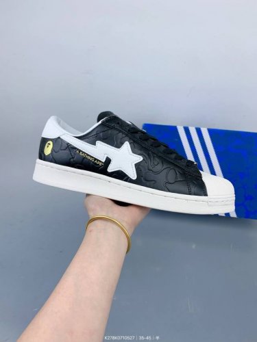 Adidas Superstar Sstr V Bape Ape Head Joint Shell Toe Series Low-Top Classic All
