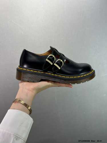 Dr.Martens Dr.Martens Classic Matte Black Hard Leather Men And Women's Full Size