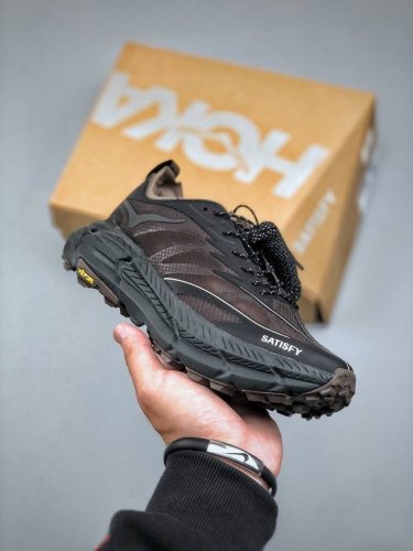 Satisfy X Hoka One One Mafate Speed 4 Joint Edition Trail Running Shoes Black Si