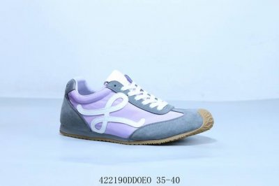 Loewe Ballet Runner Calf Leather Round Toe Lace-Up Low-Top Waffle Series Casual