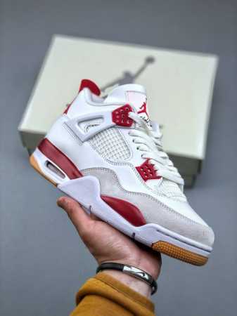 Nike Sb X Air Jordan Aj4 Joint White And Red Dr5415-106 It Took Many Months To M - Click Image to Close