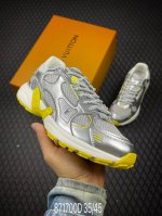 D 2025 Louis Vuitton Olympia Leather Round-Toe Lace-Up Low-Top Casual Shoes For