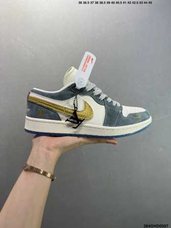 Company-Grade Nike Air Jordan 1 Low Custom Colorway Custom Aj Collaboration - Hi - Click Image to Close