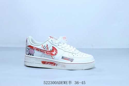 Nike Air Force 1 Af1 Nike Low-Top Air Force One Casual Sneakers Street Flowers I