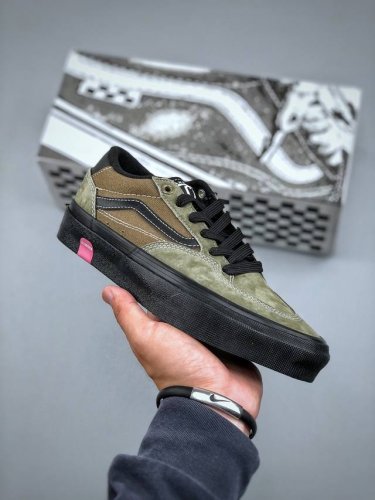 Blue Buckle Version Vans Official Rowan Green Men's And Women's Professional Ska