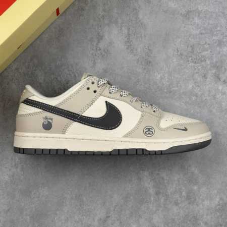 Local Core Private Nike Sb Dunk Low X Stussy Joint Beige Gray Small Hook Full Of - Click Image to Close
