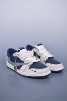 Fragment X Travis Scott X Dior Air Jordan 1 Low Three-Party Joint Inverted Hook