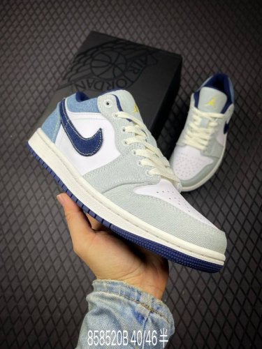 b Air Jordan 1 Low Canadian Tuxedo Aj1 Jordan 1 Cowboy Style Low-Top Basketba