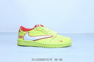 Jordan Air Jordan 1 Low Aj1 Yellow, White, And Blue Reverse Swoosh Jordan 1 Low-