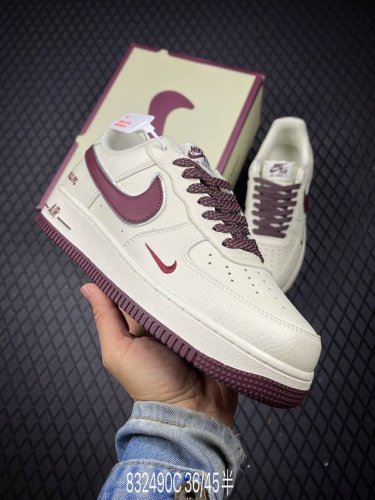 C Company-Grade Nike Air Force 1 Low '07 Dream White And Gray Low-Top Air Force