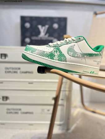 lv X Nk Air Force 1'07 Low Air Force One Low-Top Casual Shoes#Customized Leat - Click Image to Close