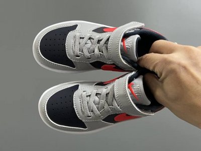 Nk Mini Air Force One Workwear Low-Top Velcro Children's Skate Shoes In White Si