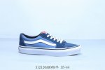 vans Vans Official White And Blue Side Stripes Toe Half Crescent Men's Shoes