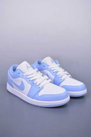 Air Jordan 1 Low Light Blue Aj1 Joe 1 Low-Top Casual Sneakers Synchronized With - Click Image to Close
