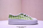 Genuine Dior Walk N Series Presbyopia Embroidered Thick-Soled Canvas Shoes Casua
