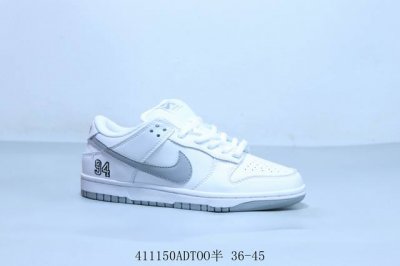Nike Sb Dunk Low Pro Retro Low-Top Casual Sports Skateboard Shoes 94 White Gray