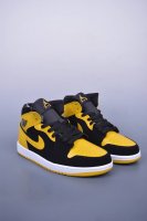 Air Jordan 1 Mid Black And Yellow Tmall Foreign Trade Customer Order The Most Hi