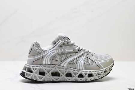 Corporate Dior B35 Round Toe Lace-Up Low-Top Lifestyle Sneakers Crafted From Lig - Click Image to Close