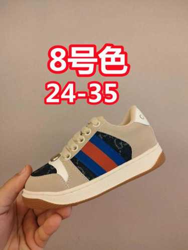 European Export Version Gucci Gucci Top-Grain Leather Gucci New Children's Casua