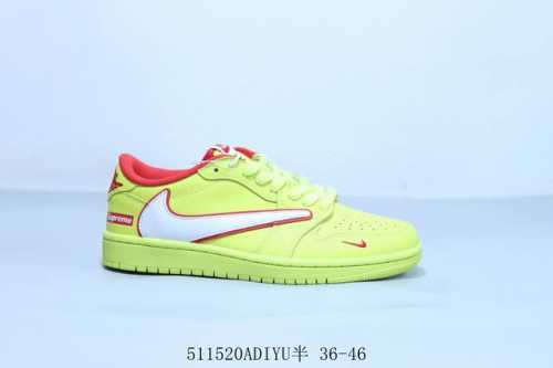 Jordan Air Jordan 1 Low Aj1 Yellow, White, And Blue Reverse Swoosh Jordan 1 Low-