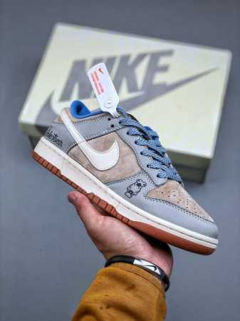 Nike Dunk Low Retro Violent Bear Gray-Blue Colorway Diy High-End Customization L - Click Image to Close