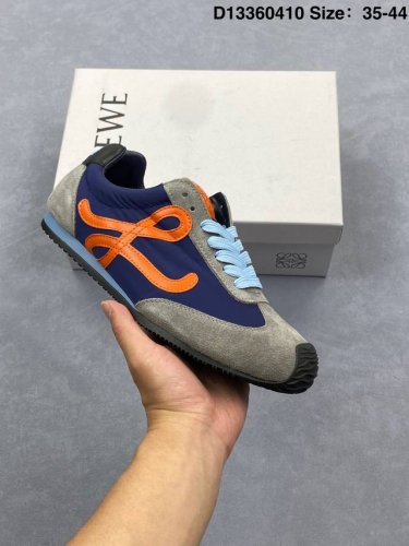 Corporate Level Loewe Ballet Runner Leather And Fabric Splicing Simple Round Toe
