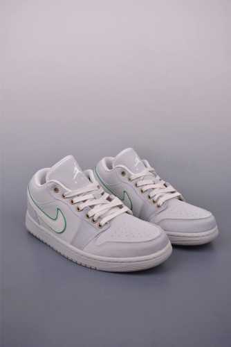 air Jordan 1 Low Gray Green Aj1 Jordan 1 Low-Top Casual Sneakers Synchronized