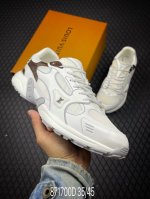 D 2025 Louis Vuitton Olympia Leather Round-Toe Lace-Up Low-Top Casual Shoes For