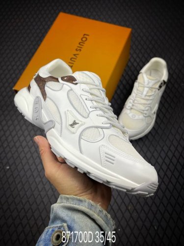 D 2025 Louis Vuitton Olympia Leather Round-Toe Lace-Up Low-Top Casual Shoes For
