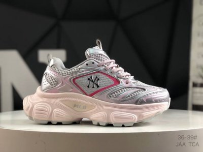 Mlb Big Ball Chunky Mesh Thick-Soled Dad Series Low-Top Velcro Lightweight Casua