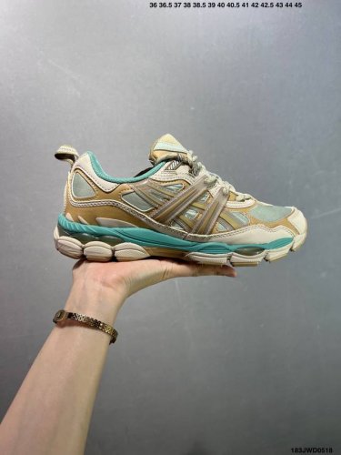 Corporate-Level Asics Gel-Nyc Utility Brown-Blue Asics' New Thick-Soled Street S