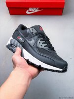 Company-Level! Nike Wmns Nike Air Max 90 Oreo Half-Air Cushion Full-Leather Retr
