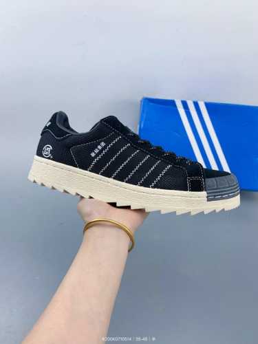 Adidas X Clot Collaboration Superstar Shell-Top Series Low-Top Classic Versatile