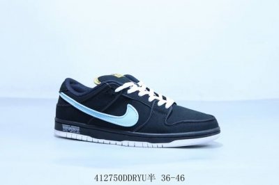 Nike Sb Dunk Low Pro Retro Low-Top Casual Sports Skateboard Shoes Black And Whit