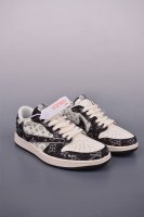 fragment X Travis Scott X Lv Air Jordan 1 Low Three-Party Joint Inverted Hook