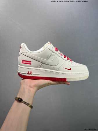 Company-Grade Nike Air Force 1 '07 Low Supreme Collaboration Beige And Gray Two- - Click Image to Close