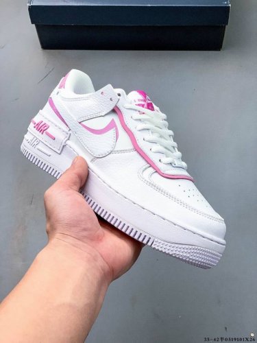 Collection Company-Level Nike Air Force 1 Shadow Spliced With Macarons. The Side