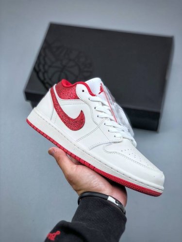 Air Jordan 1 Low Panda Aj1 Jordan 1 "Beige Campus Red" Low-Top Culture Casual Sn