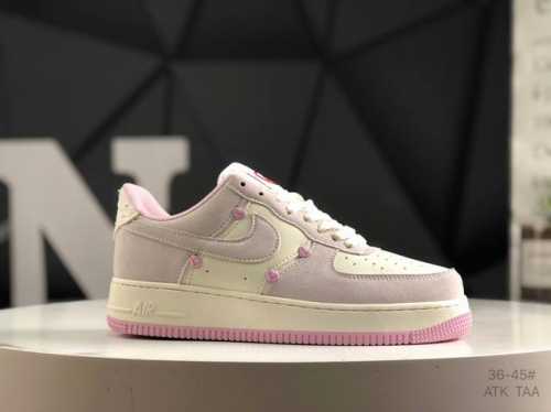 Genuine Label With Half Size Nike Air Force 1 Low 07 Valentine's Day White Powde