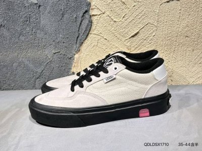 Company-Level Vulcanized Vans Skate Rowan Pro Black And White Classic Versatile