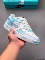 Company-Grade! Nike Court Vision 1 Mirror's Shadow Hand-Painted Graffiti Custom