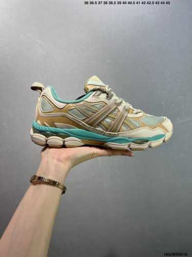 Corporate-Level Asics Gel-Nyc Utility Brown-Blue Asics' New Thick-Soled Street S